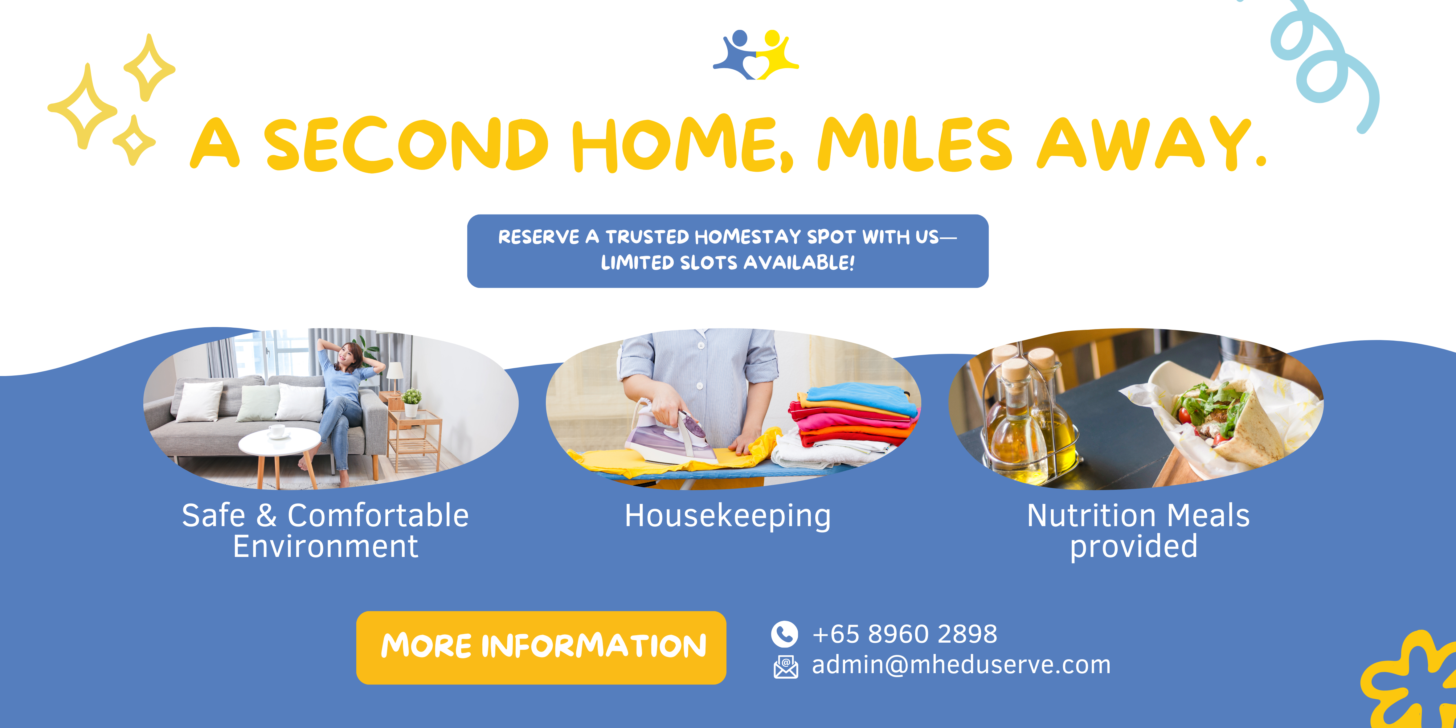 Singapore Homestay Service, provides a safe & comfortable living, meals and laundry services